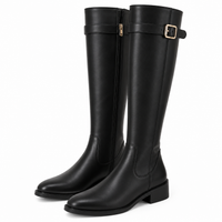 Elin Reitstiefel – Kniehohe Damenstiefel mit Schnalle