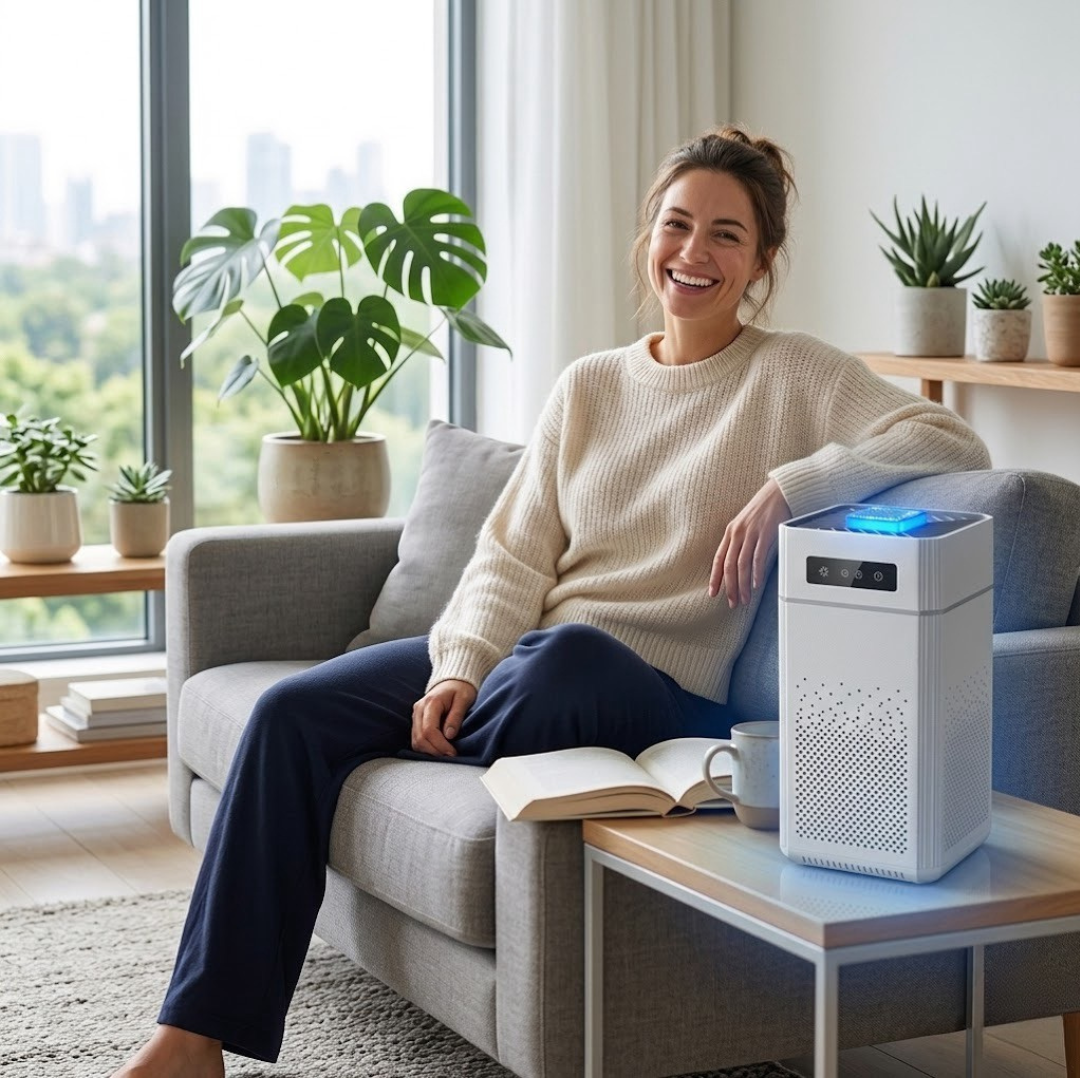 Smarter HEPA-Luftreiniger für reine Wohlfühlluft