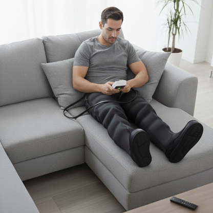 Kompressions-Stiefel gegen müde Beine