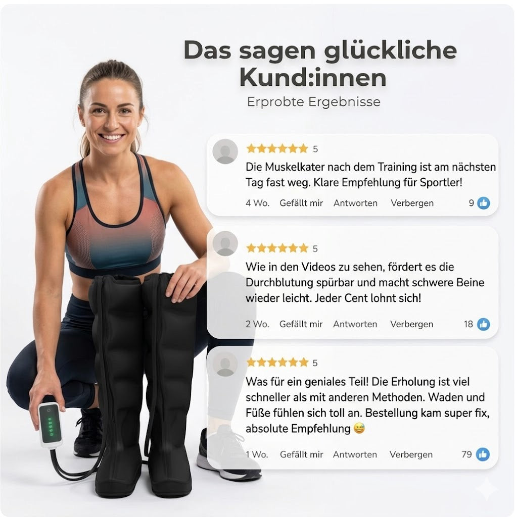 Kompressions-Stiefel gegen müde Beine