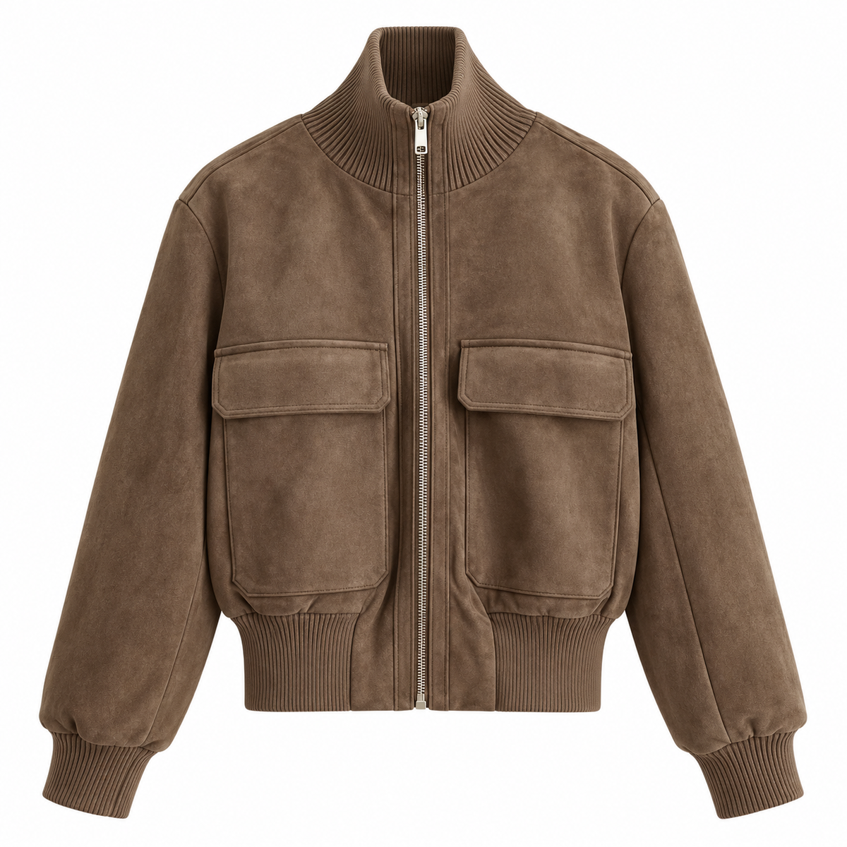 Edie Bomberjacke – Kurze Damenjacke in Wildlederoptik