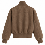 Edie Bomberjacke – Kurze Damenjacke in Wildlederoptik