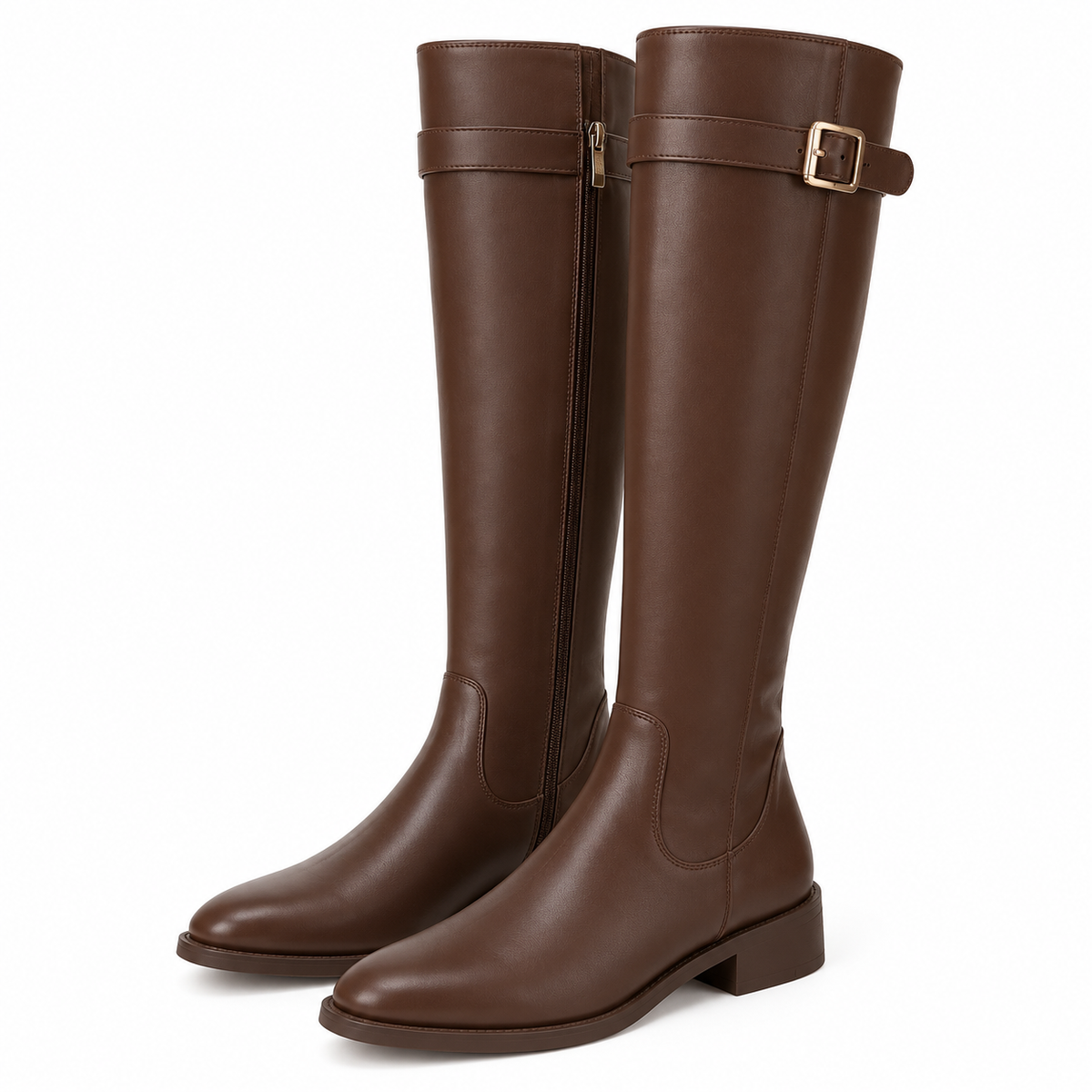 Elin Reitstiefel – Kniehohe Damenstiefel mit Schnalle