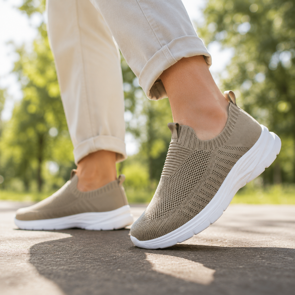 Barfußschuh Slip-On Sneaker mit Strick-Obermaterial