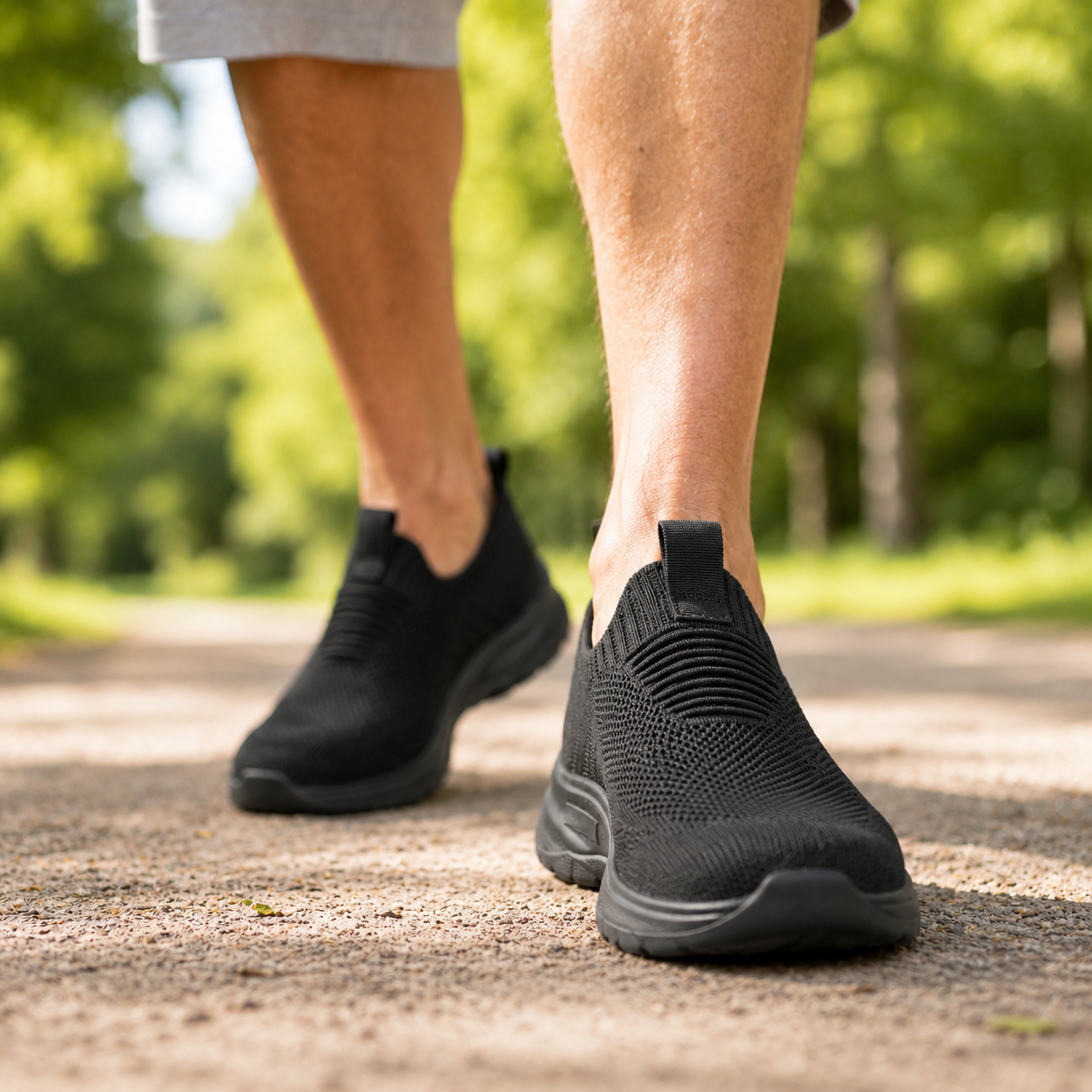 Barfußschuh Slip-On Sneaker mit Strick-Obermaterial