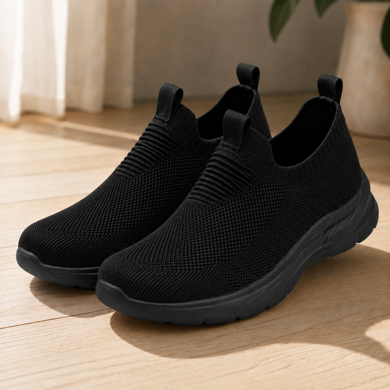 Barfußschuh Slip-On Sneaker mit Strick-Obermaterial