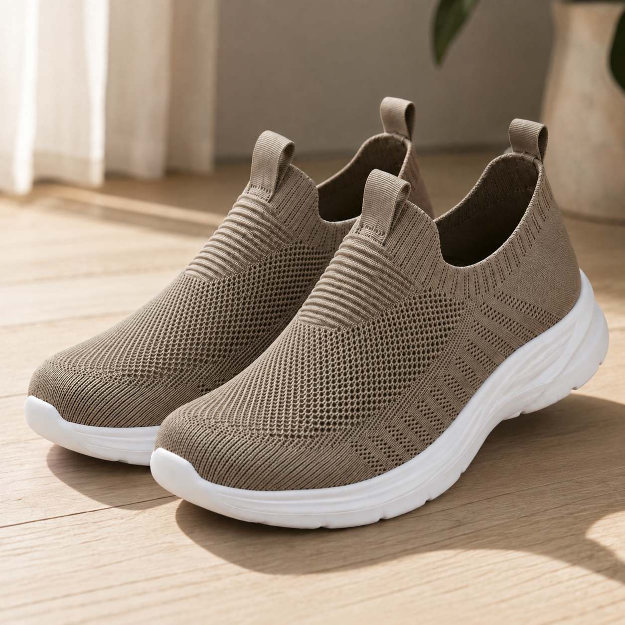 Barfußschuh Slip-On Sneaker mit Strick-Obermaterial