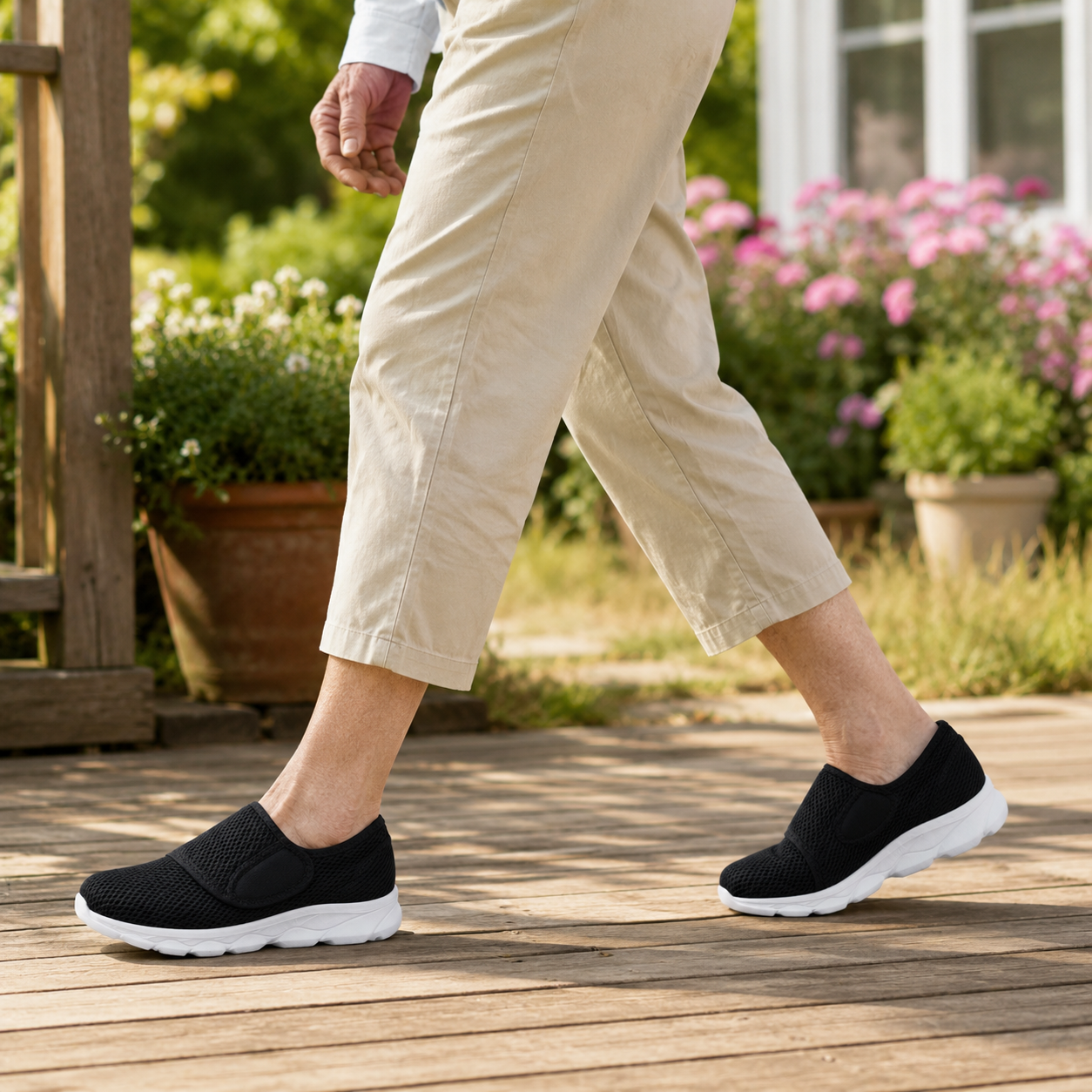 Orthopädische Weite Klett-Schuhe für geschwollene Füße