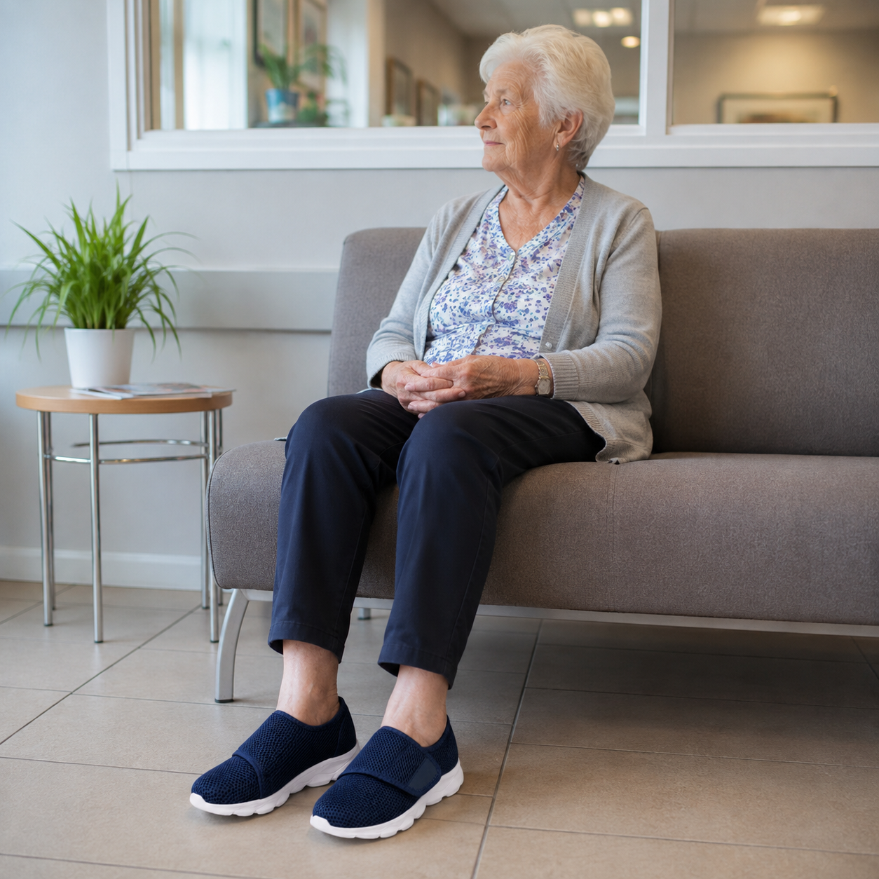 Orthopädische Weite Klett-Schuhe für geschwollene Füße