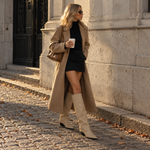 Juna Stiefel – Kniehohe Damenstiefel mit Umschlagschaft