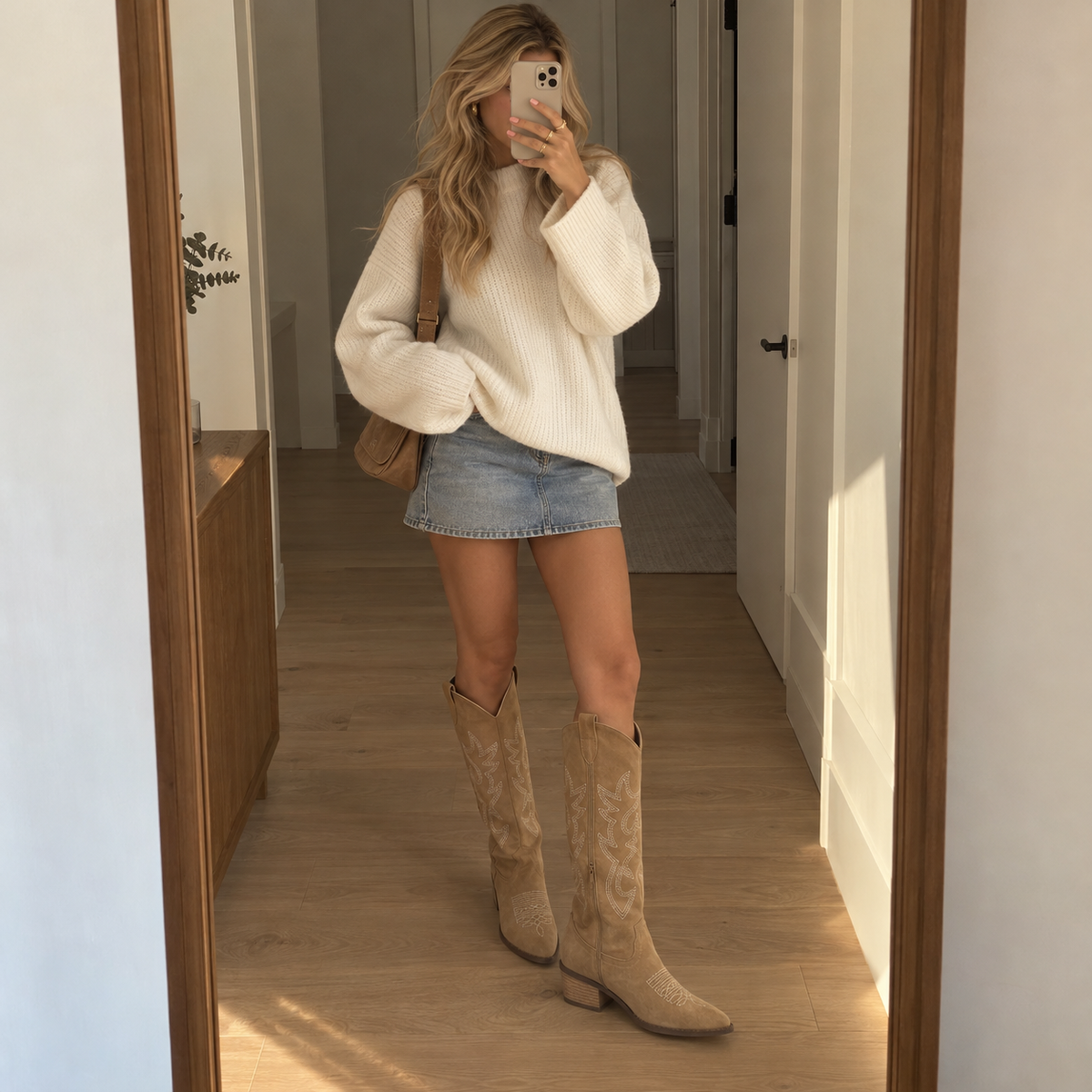 Lola Western-Stiefel – Kniehohe Damen-Cowboystiefel mit Stickerei