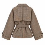 Margot Karo-Trenchcoat – Kurzer Damen-Trench mit Bindegürtel