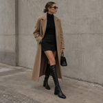 Greta Stretch-Stiefel – Kniehohe Damenstiefel mit Blockabsatz