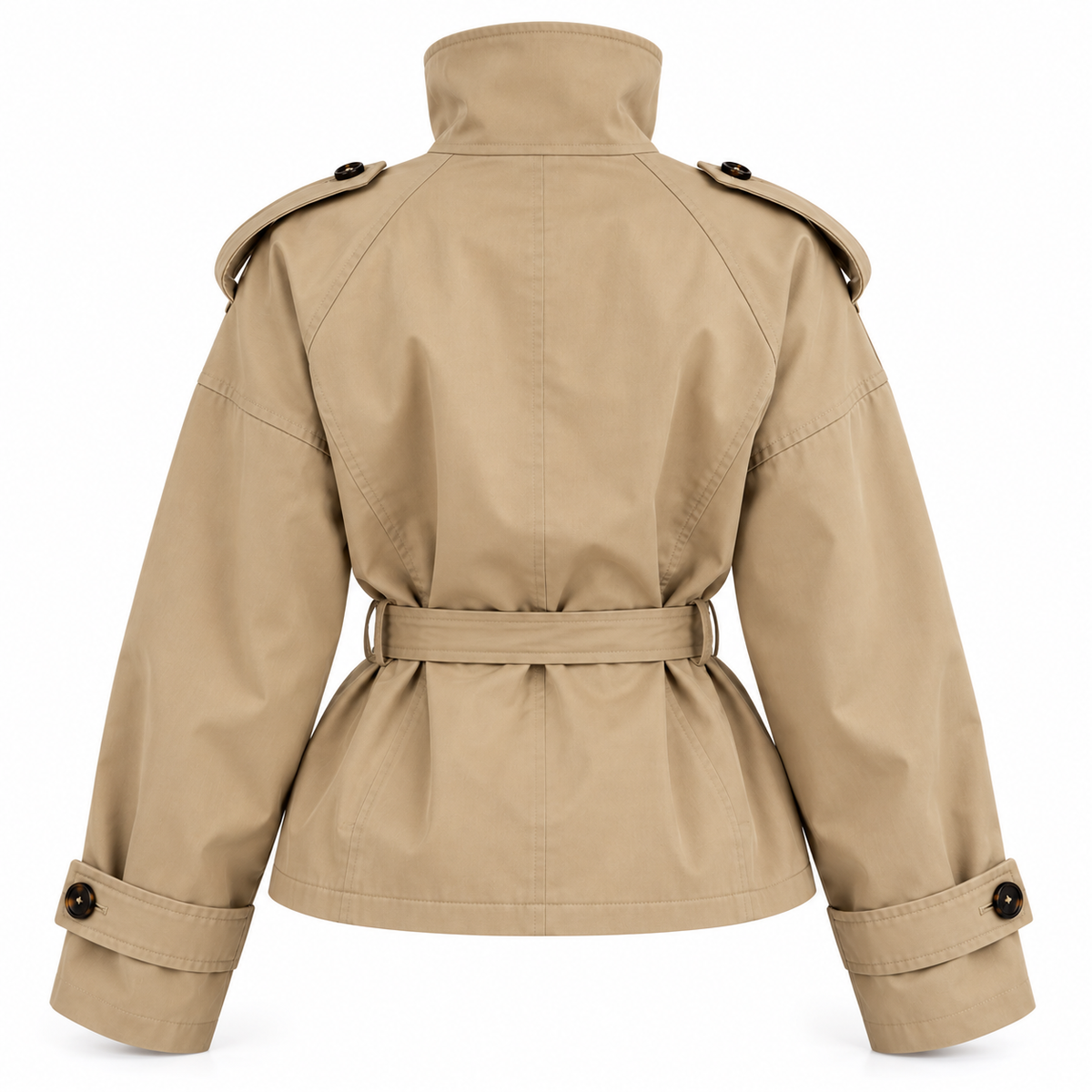 Cleo Trenchcoat – Kurzer Damen-Trench mit Bindegürtel