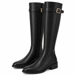 Elin Reitstiefel – Kniehohe Damenstiefel mit Schnalle