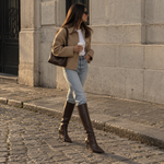Ava Stiefel – Kniehohe Damenstiefel in Glattlederoptik