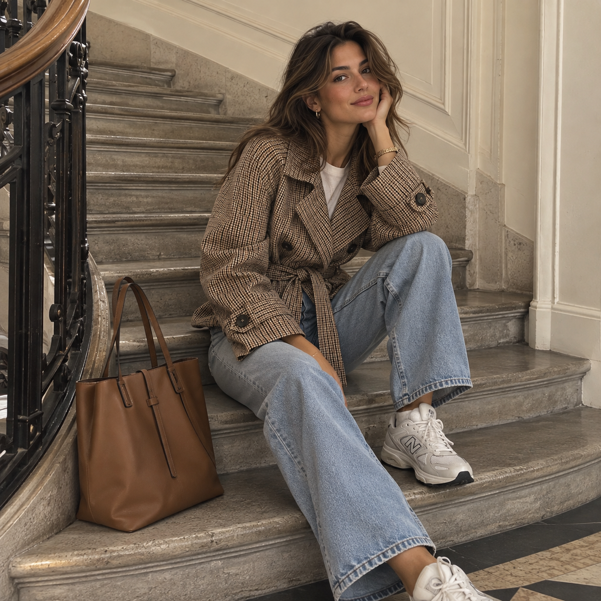Margot Karo-Trenchcoat – Kurzer Damen-Trench mit Bindegürtel