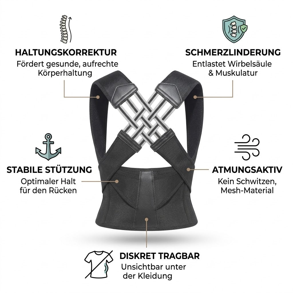Orthopädische Haltungskorrektur für Entlastung des Rückens